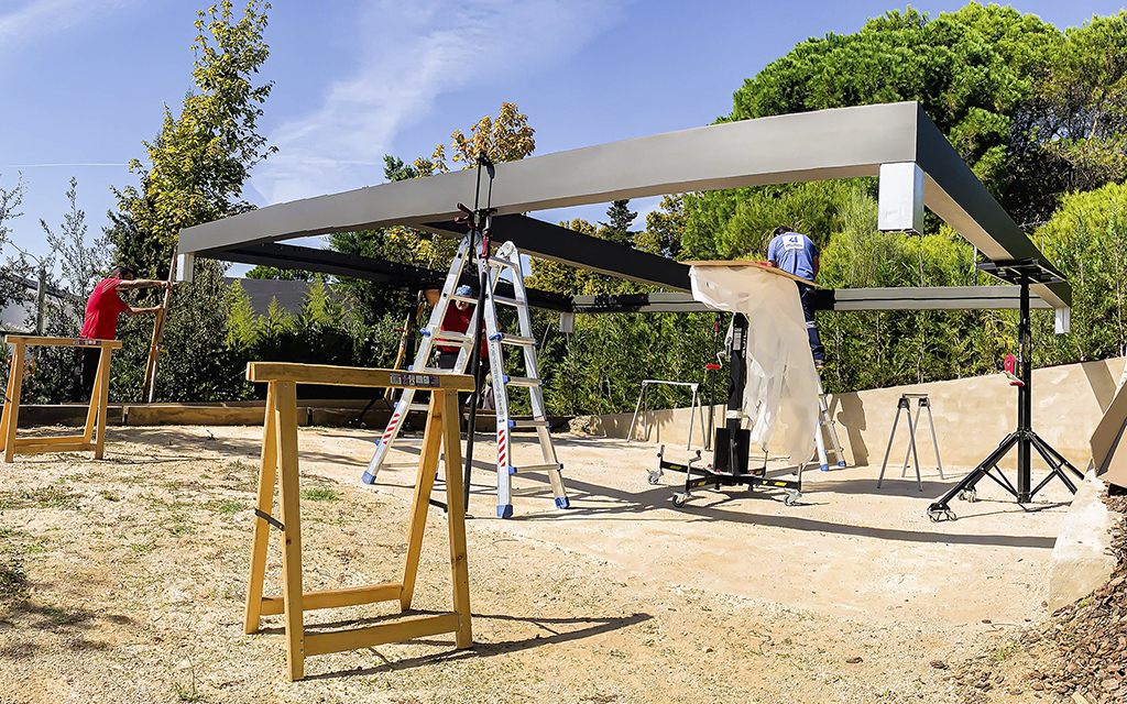 montaje pergola bioclimatica six96 proaluminio